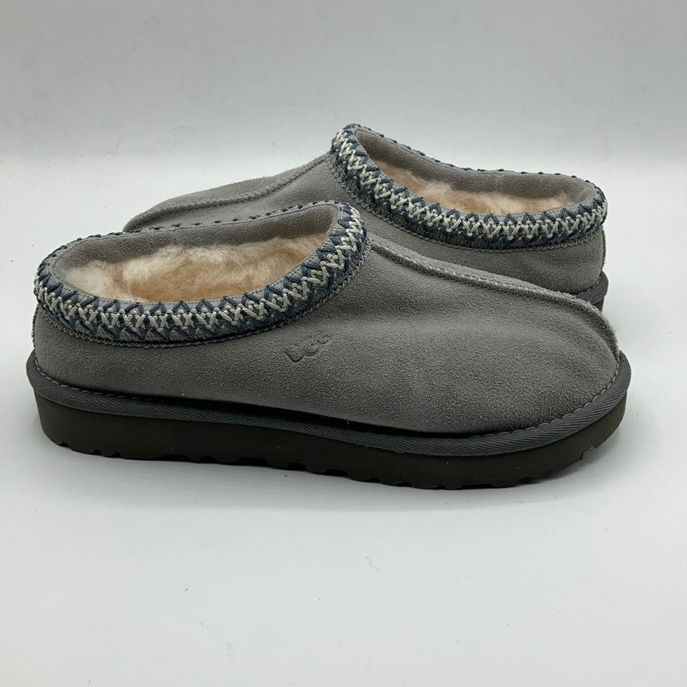UGG Tasman Seal Grey Suede House Slippers - Picture 1 of 6